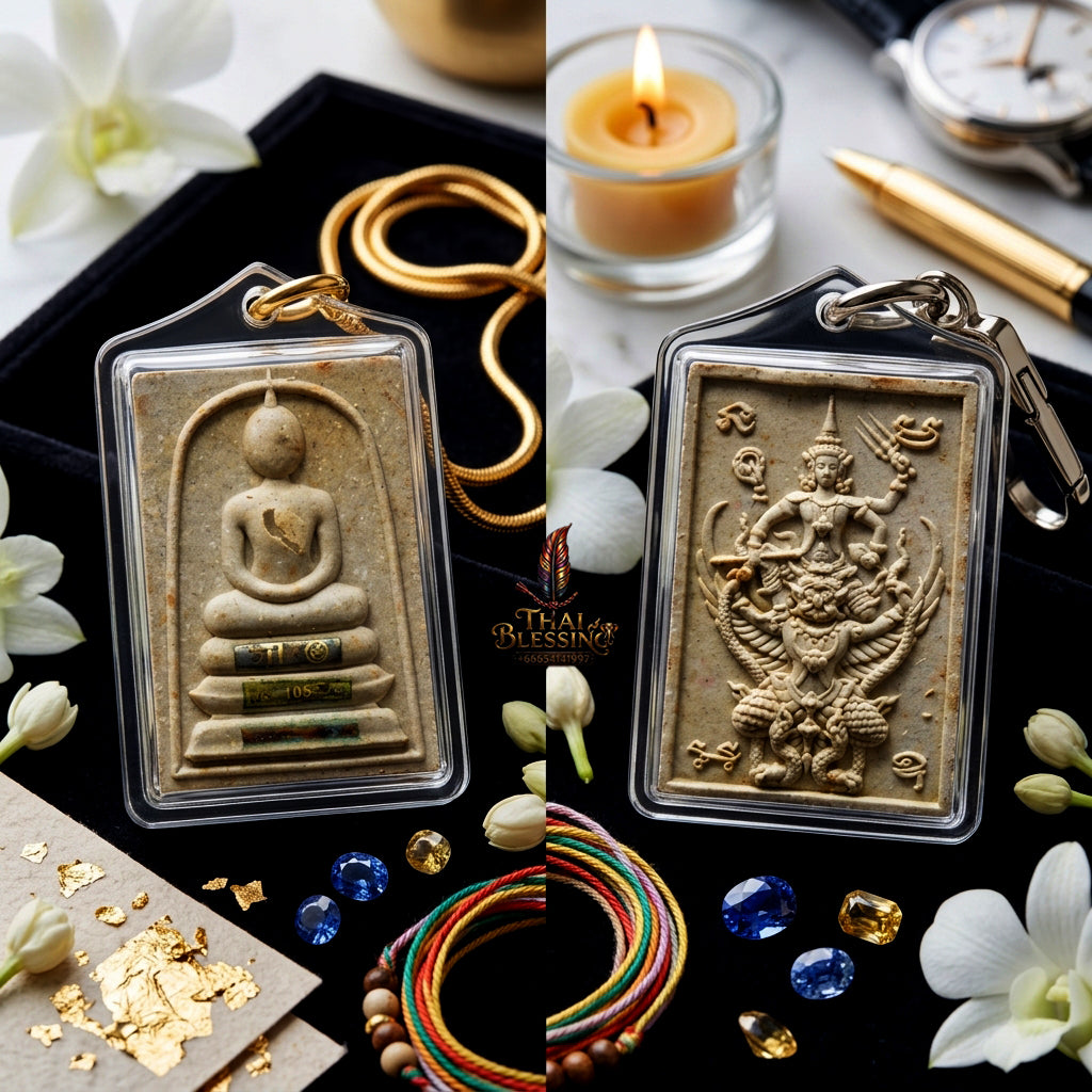 ✨ [Supreme Authority & Divine Protection] Sacred Phra Somdej "Ket Talu Sum" (Crown Piercing the Arch) with Narai Song Krut (Vishnu Riding Garuda) – Master-Blessed by Luang Pu Nen Kaew, Wat Udom Phraisonthi (2018 Rare Edition)