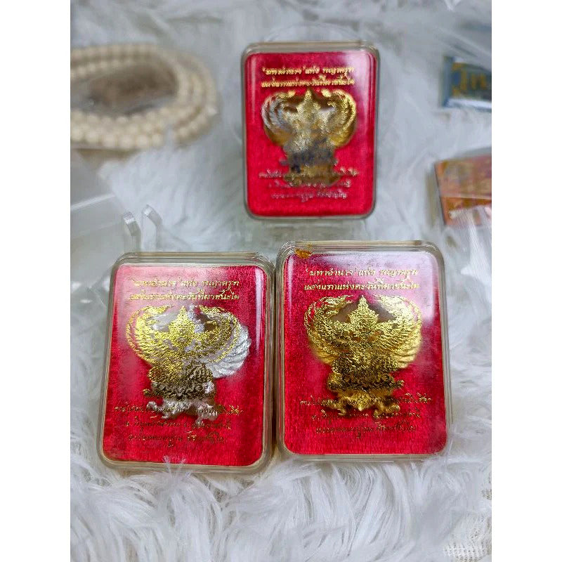 🦅 Supreme Dawn Garuda of Great Power – “Maha Authority & Wealth Guardian” Amulet by Luang Pu Kun Akkapanyo (Pha Chanadai, Ubon Ratchathani, 2017)