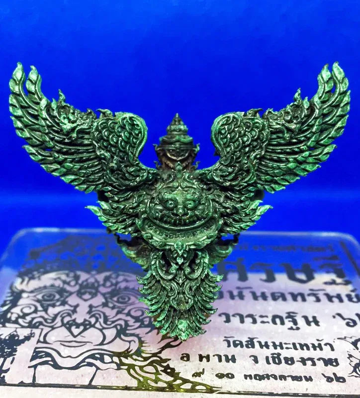 🦅 Supreme Mangrai Garuda of Infinite Wealth – Phaya Krut “Mangrai Science” Ananta Sapsrichai Wealth & Protection Amulet (Large Size, Kruba Wirut, Wat San Ma Mao)