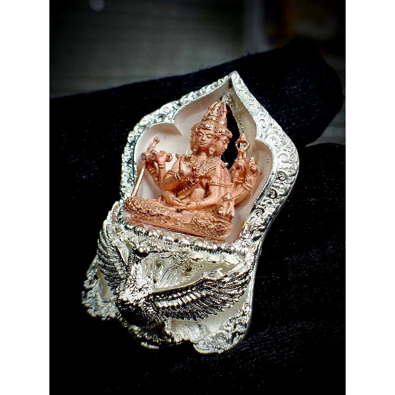 ✨ Supreme Siam Brahma Deity Medallion – Four‑Faced Blessings, Wisdom & Prosperity Amulet by Luang Pu Khampheng, Makha Ngam Hermitage, Kamphaeng Phet