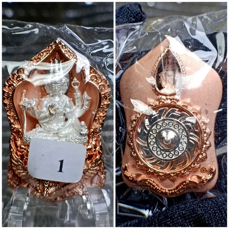 ✨ Supreme Siam Brahma Deity Medallion – Four‑Faced Blessings, Wisdom & Prosperity Amulet by Luang Pu Khampheng, Makha Ngam Hermitage, Kamphaeng Phet