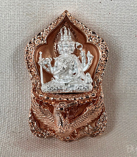 ✨ Supreme Siam Brahma Deity Medallion – Four‑Faced Blessings, Wisdom & Prosperity Amulet by Luang Pu Khampheng, Makha Ngam Hermitage, Kamphaeng Phet