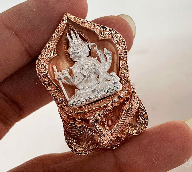 ✨ Supreme Siam Brahma Deity Medallion – Four‑Faced Blessings, Wisdom & Prosperity Amulet by Luang Pu Khampheng, Makha Ngam Hermitage, Kamphaeng Phet