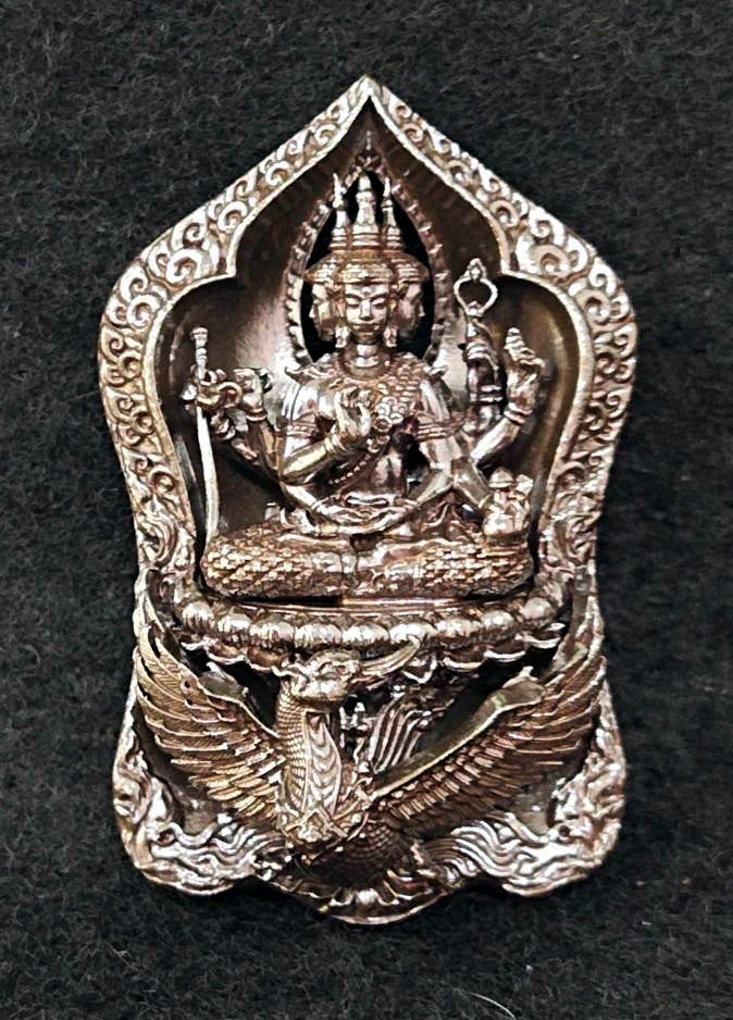 ✨ Supreme Siam Brahma Deity Medallion – Four‑Faced Blessings, Wisdom & Prosperity Amulet by Luang Pu Khampheng, Makha Ngam Hermitage, Kamphaeng Phet