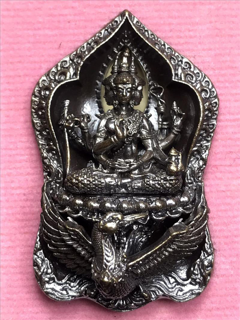✨ Supreme Siam Brahma Deity Medallion – Four‑Faced Blessings, Wisdom & Prosperity Amulet by Luang Pu Khampheng, Makha Ngam Hermitage, Kamphaeng Phet