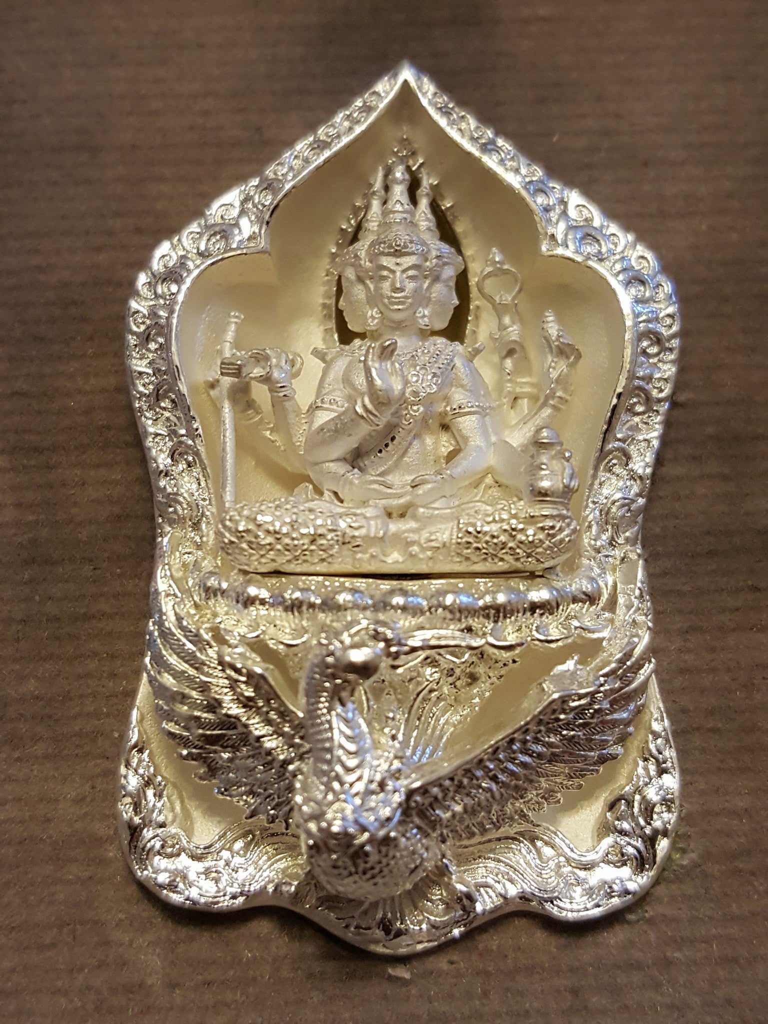 ✨ Supreme Siam Brahma Deity Medallion – Four‑Faced Blessings, Wisdom & Prosperity Amulet by Luang Pu Khampheng, Makha Ngam Hermitage, Kamphaeng Phet