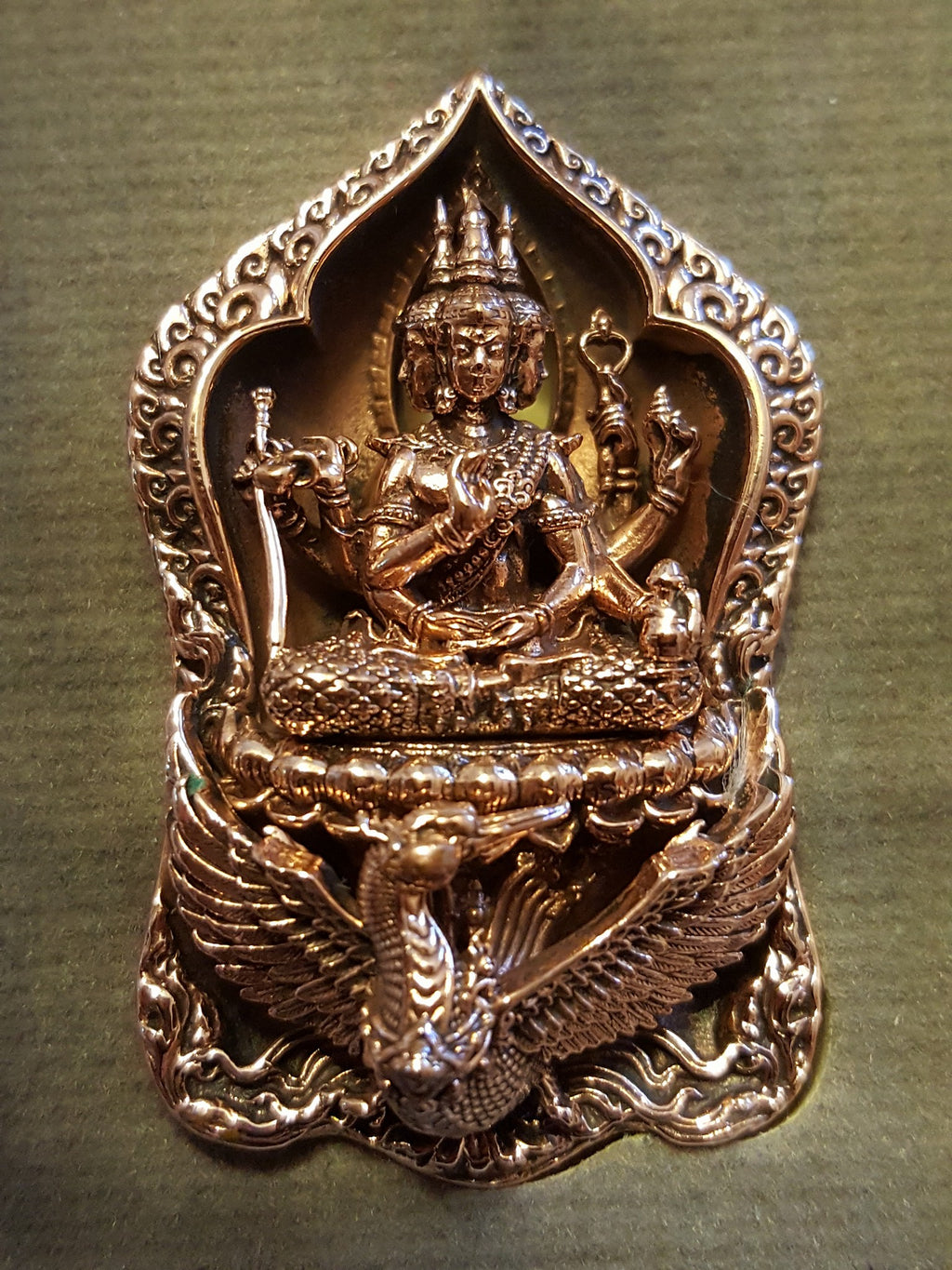 ✨ Supreme Siam Brahma Deity Medallion – Four‑Faced Blessings, Wisdom & Prosperity Amulet by Luang Pu Khampheng, Makha Ngam Hermitage, Kamphaeng Phet
