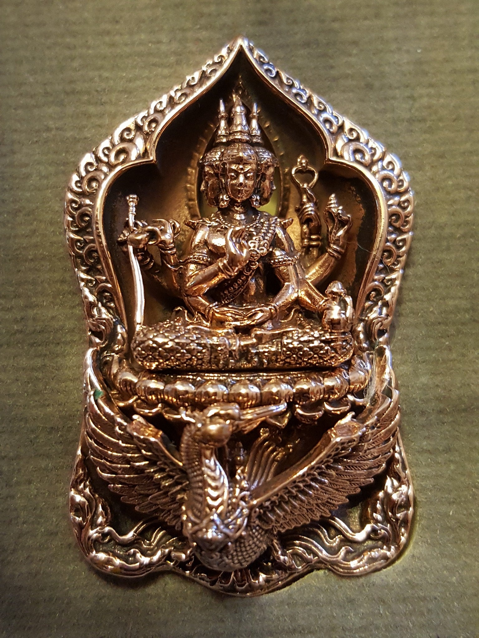 ✨ Supreme Siam Brahma Deity Medallion – Four‑Faced Blessings, Wisdom & Prosperity Amulet by Luang Pu Khampheng, Makha Ngam Hermitage, Kamphaeng Phet
