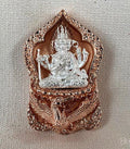 ✨ Supreme Siam Brahma Deity Medallion – Four‑Faced Blessings, Wisdom & Prosperity Amulet by Luang Pu Khampheng, Makha Ngam Hermitage, Kamphaeng Phet 2K plated bronze silver body