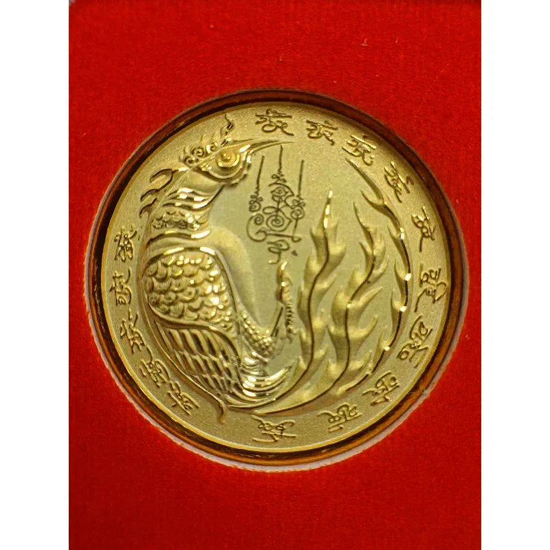 ✨ Supreme “Wealth Sarika Deva” Medallion – Fortune, Sweet Speech & Client Attraction Talisman by Kruba Krisana (60th Birthday Auspicious Edition) ชุบทองพ่นทรายขัดเงา