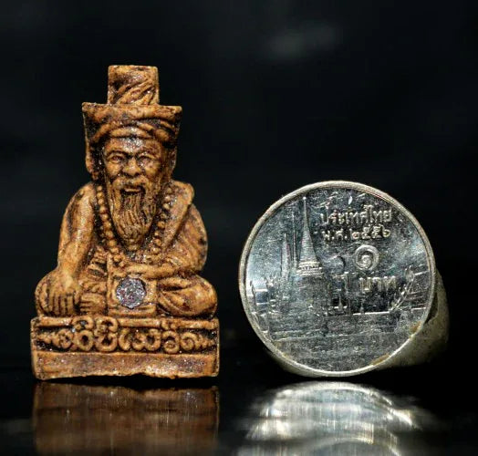 🧘‍♂️ THE ANCIENT ASCETIC: LERSI HERMIT POWDER ✨ The Ancient Sage: Luang Pu Promma 1994 Sacred Lersi Herb & Leklai Powder Statue (Meditation & Wisdom Edition)