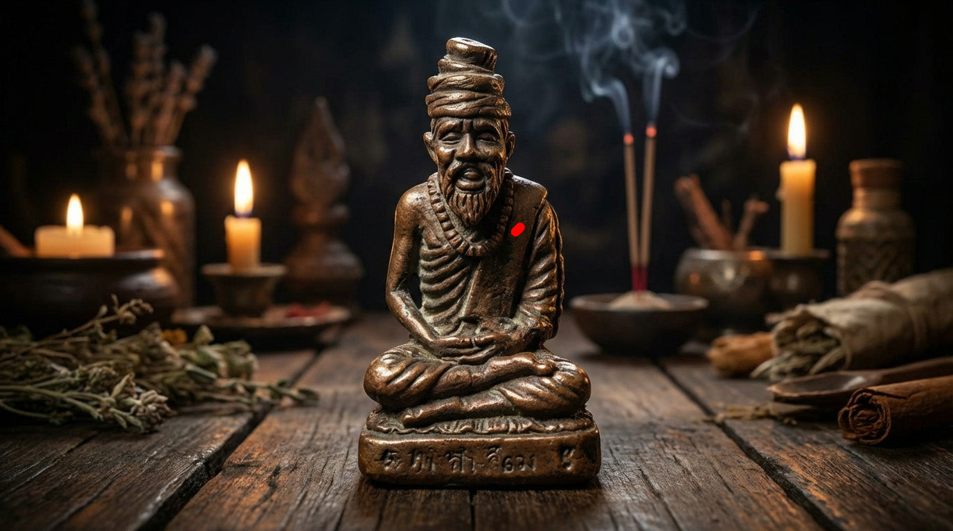 💎 THE PRIMORDIAL MASTER: 1st Edition "Rishi Khao Kulen" (Year 2000) — By Luang Phor Dam, Wat Santitham