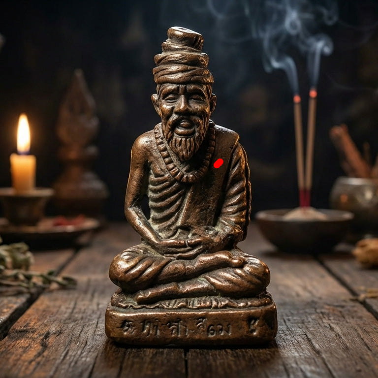 💎 THE PRIMORDIAL MASTER: 1st Edition "Rishi Khao Kulen" (Year 2000) — By Luang Phor Dam, Wat Santitham