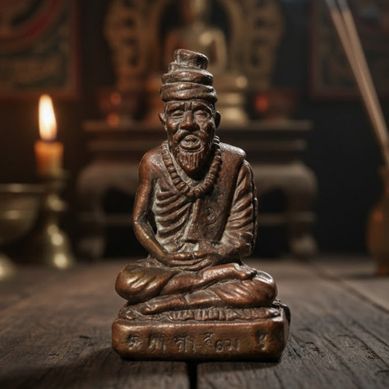 💎 THE PRIMORDIAL MASTER: 1st Edition "Rishi Khao Kulen" (Year 2000) — By Luang Phor Dam, Wat Santitham