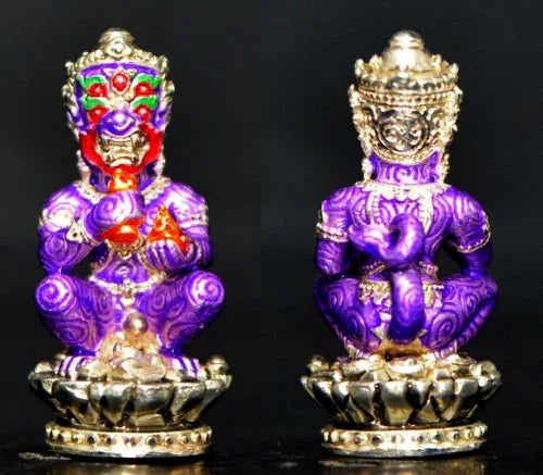 🔮 THE ROYAL MYSTIC: SI HU HA TA ✨ The Royal Abundance: 2025 "Si Hoo Ha Ta" Silver Plated & Regal Purple Enamel – The Deity of Luxury Fortune & Intuitive Success