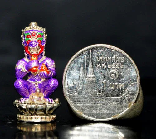 🔮 THE ROYAL MYSTIC: SI HU HA TA ✨ The Royal Abundance: 2025 "Si Hoo Ha Ta" Silver Plated & Regal Purple Enamel – The Deity of Luxury Fortune & Intuitive Success