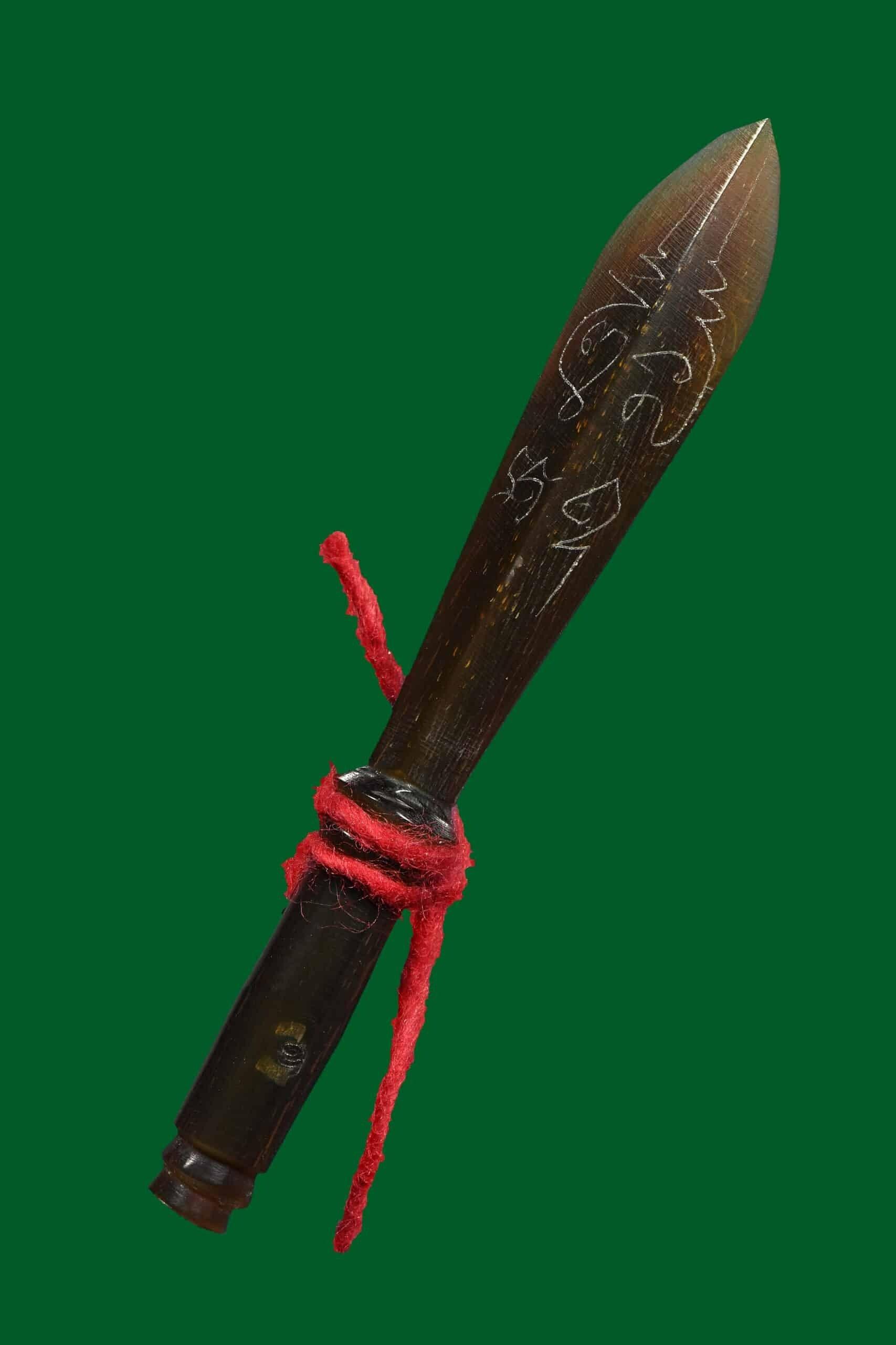 🗡️ THE SUPREME WEAPON OF THE GODS 🗡️✨ The Sovereign Shield: Hand-Carved White Buffalo Horn Sacred Scepter (Phra Khan) by Luang Pu Maen