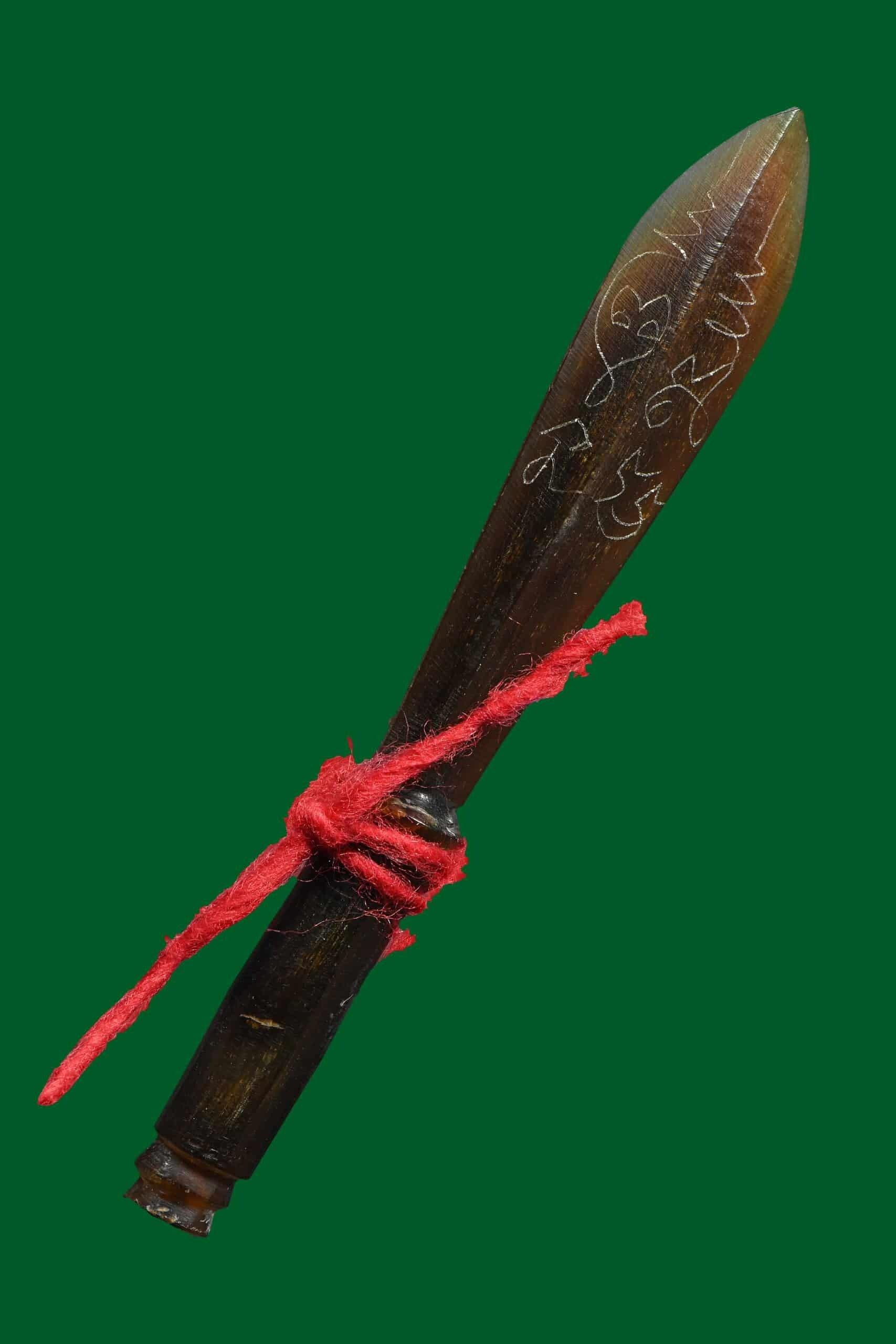 🗡️ THE SUPREME WEAPON OF THE GODS 🗡️✨ The Sovereign Shield: Hand-Carved White Buffalo Horn Sacred Scepter (Phra Khan) by Luang Pu Maen