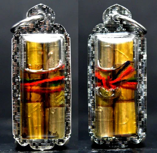 💘 THE TWIN SPELL OF HEART-BREAKING DESIRE 💘 ✨ The Eternal Bond: Takrut Na Ok Taek Twin Talismans in Golden Herb Oil by Luang Ta Ruam (2018 Edition)