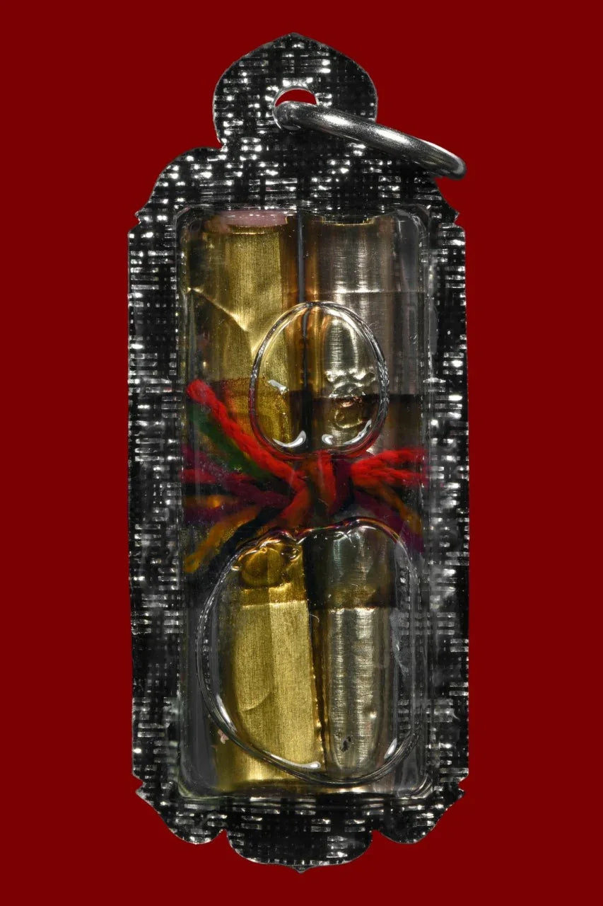 💘 THE TWIN SPELL OF HEART-BREAKING DESIRE 💘 ✨ The Eternal Bond: Takrut Na Ok Taek Twin Talismans in Golden Herb Oil by Luang Ta Ruam (2018 Edition)