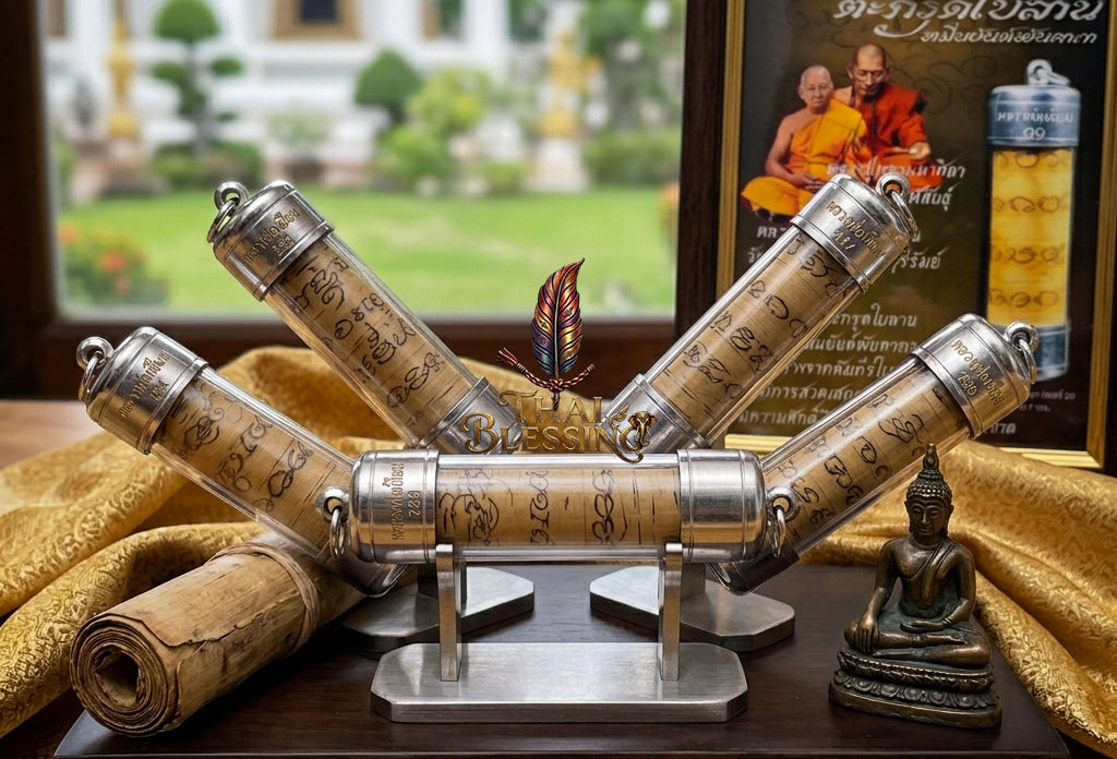 🔱 Takrut Bai Lan "Muen Yan Pan Katha": The Sovereign Script of Ten Thousand Yantras – Luang Pho Mian & Luang Pu Mila – The Ultimate Alchemical Engine for Universal Dominance & Infinite Wealth!