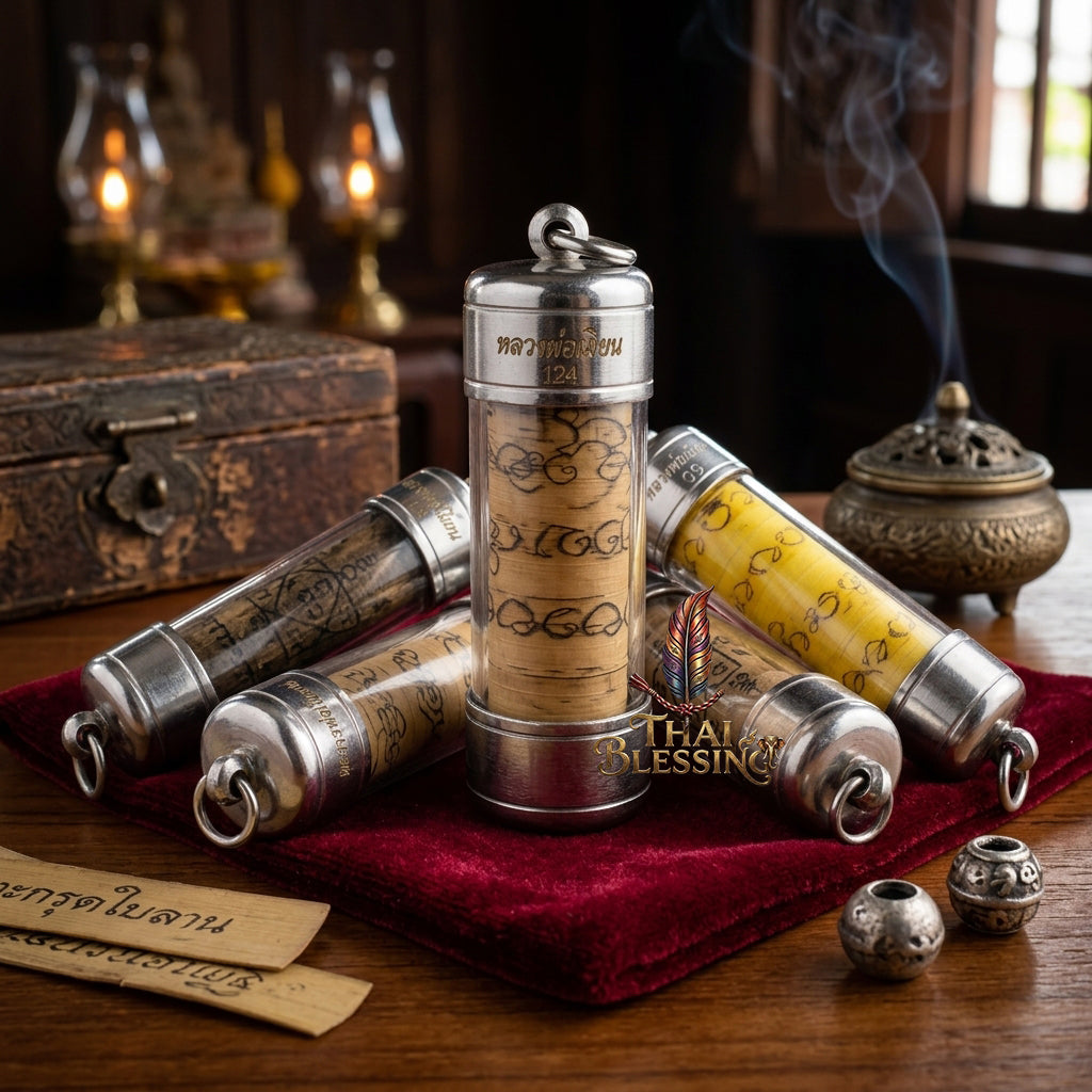 🔱 Takrut Bai Lan "Muen Yan Pan Katha": The Sovereign Script of Ten Thousand Yantras – Luang Pho Mian & Luang Pu Mila – The Ultimate Alchemical Engine for Universal Dominance & Infinite Wealth!