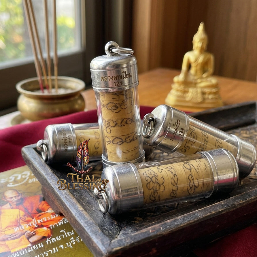 🔱 Takrut Bai Lan "Muen Yan Pan Katha": The Sovereign Script of Ten Thousand Yantras – Luang Pho Mian & Luang Pu Mila – The Ultimate Alchemical Engine for Universal Dominance & Infinite Wealth!