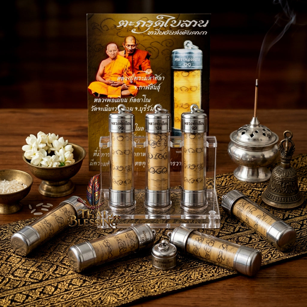 🔱 Takrut Bai Lan "Muen Yan Pan Katha": The Sovereign Script of Ten Thousand Yantras – Luang Pho Mian & Luang Pu Mila – The Ultimate Alchemical Engine for Universal Dominance & Infinite Wealth!