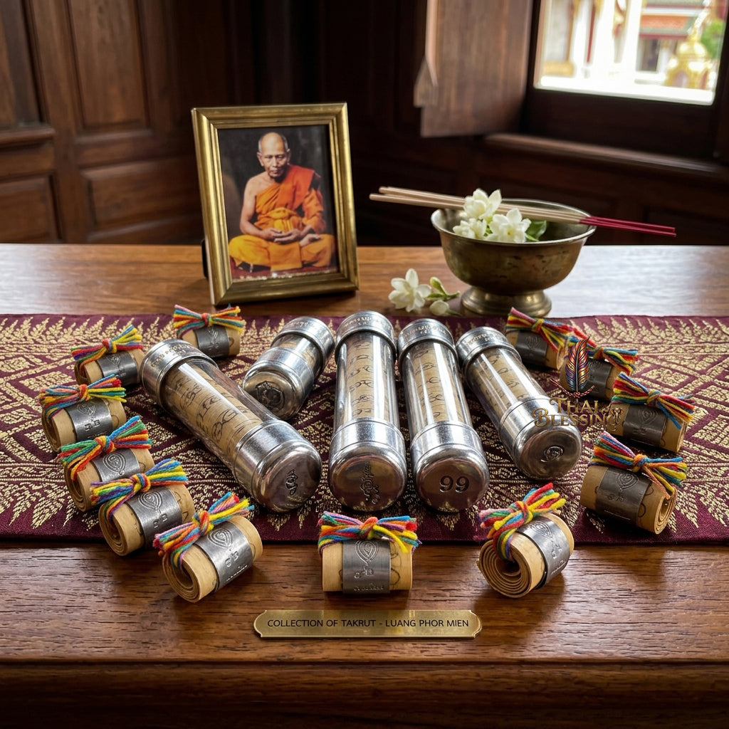 🔱 Takrut Bai Lan & Pitsamorn "Muen Yan Pan Katha": The Sovereign Script of Ten Thousand Yantras – Luang Pho Mian & Luang Pu Maha Sila – The Ultimate Alchemical Engine for Universal Dominance & Infinite Wealth!