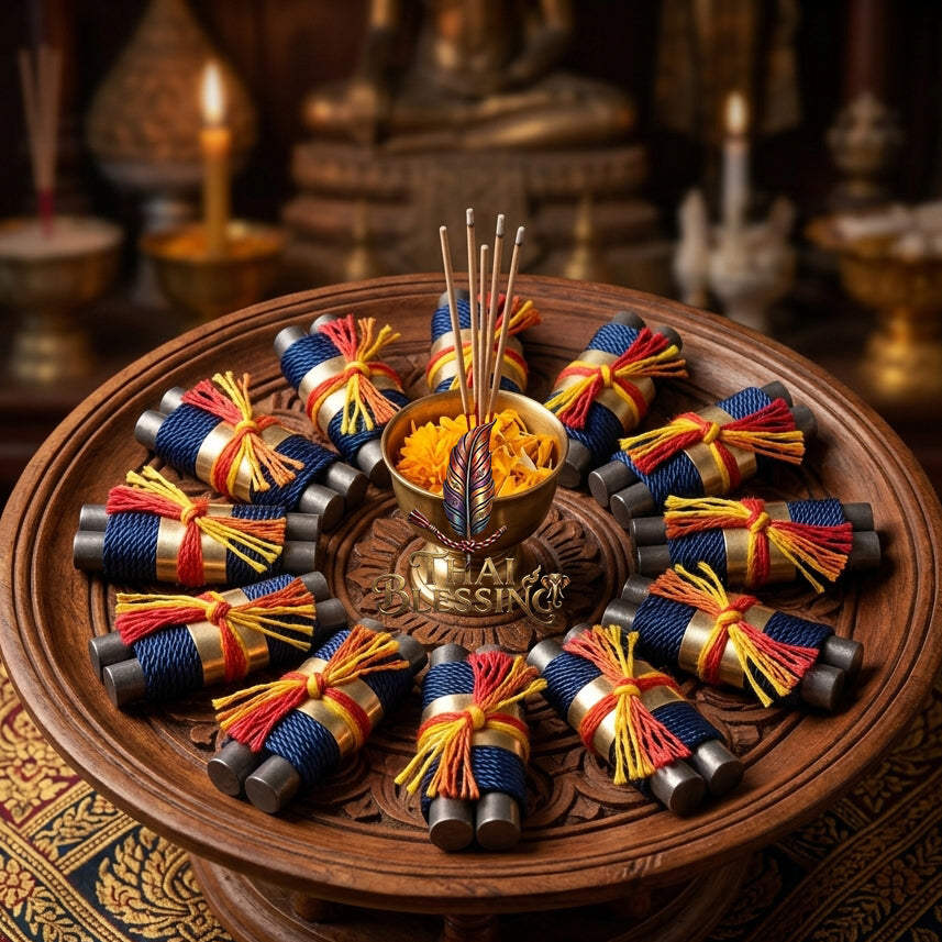 🔱 Takrut Faet Saneh: The Twin Alchemical Regulators of Destiny – Luang Pu Yur (Wat Nong Pa Mak) – The Ultimate Dual-Engine Talisman for Infinite Wealth & Hypnotic Infatuation!