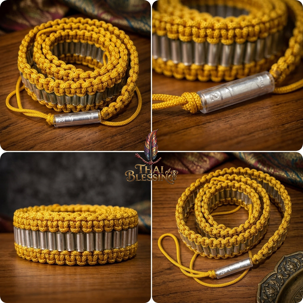 🌀 Takrut Itthirit 108 (The Belt of 108 Divine Powers) – 3-K Samlit Edition – Luang Phor Mian, Buriram – The Ultimate Alchemical Engine for Universal Protection and Infinite Prosperity