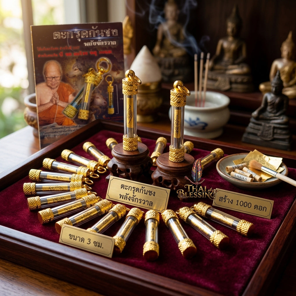 🔱 Takrut Kang Chong "Phalang Chakkrawan": The Sovereign Cosmic Shield – Hand-Inscribed Masterpiece – The Ultimate Astrological Alchemist for Destiny Reversal & Financial Dominance!