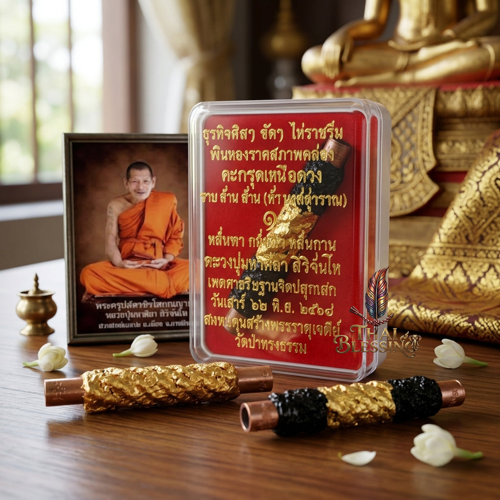 🔱 Takrut Nuea Duang Ruay Lan (Destiny-Defying Millionaire Scroll): Sacred Metallic Engine for Interstellar Fortune, Sovereign Authority & Complete Corporate Lockdown!