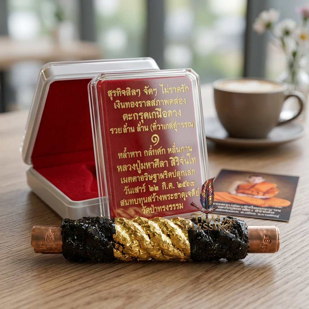 🔱 Takrut Nuea Duang Ruay Lan (Destiny-Defying Millionaire Scroll): Sacred Metallic Engine for Interstellar Fortune, Sovereign Authority & Complete Corporate Lockdown!