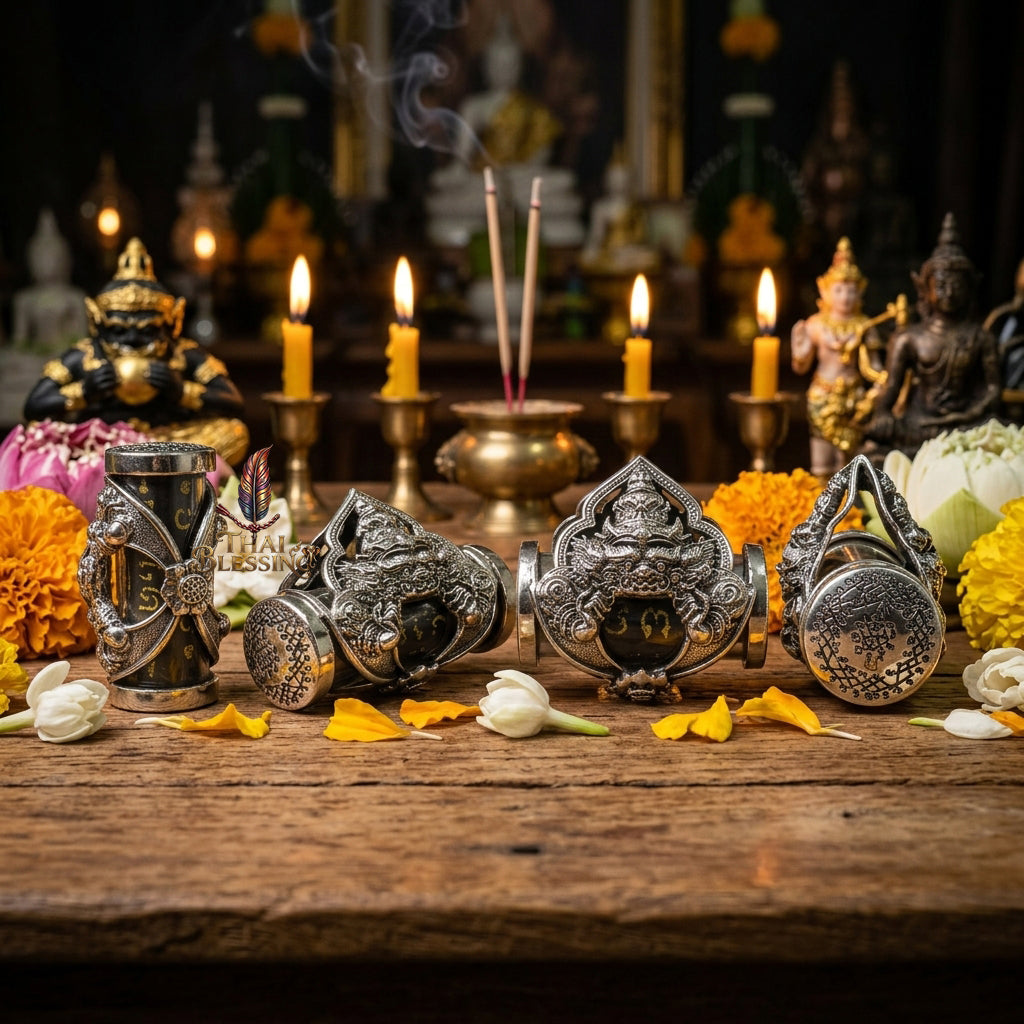 🌑 Takrut Phaya Rahu Chao Sap: The Sovereign Lord of Infinite Wealth – Luang Pu Nen Kaew – White Gold Edition (2560) – The Ultimate Alchemical Engine for Turning Fate into Fortune!