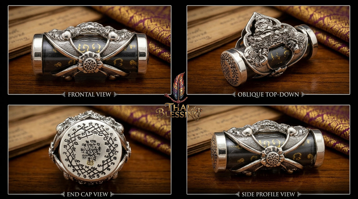 🌑 Takrut Phaya Rahu Chao Sap: The Sovereign Lord of Infinite Wealth – Luang Pu Nen Kaew – White Gold Edition (2560) – The Ultimate Alchemical Engine for Turning Fate into Fortune!