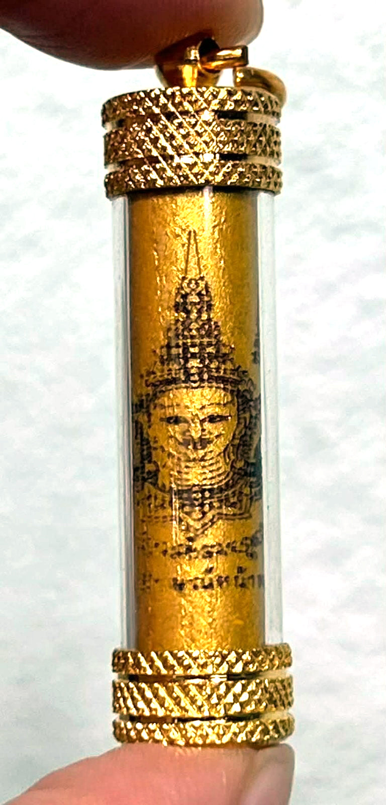 ✨ Takrut Phra Lak Na Thong (Golden Face Lakshmi) - Wood & Gold Micron Case: Luang Phor Mian, Wat Chaniang Wanaram – Ultimate High-Class Charm & Luck