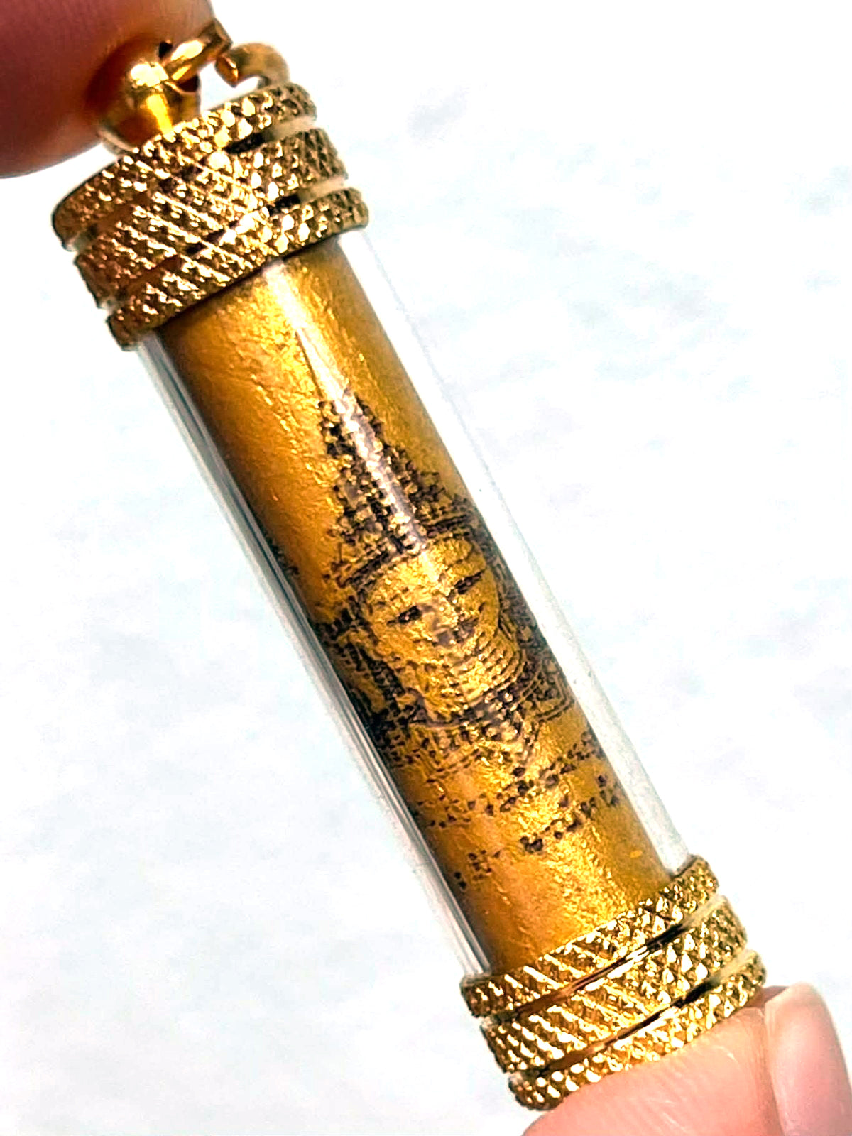 ✨ Takrut Phra Lak Na Thong (Golden Face Lakshmi) - Wood & Gold Micron Case: Luang Phor Mian, Wat Chaniang Wanaram – Ultimate High-Class Charm & Luck