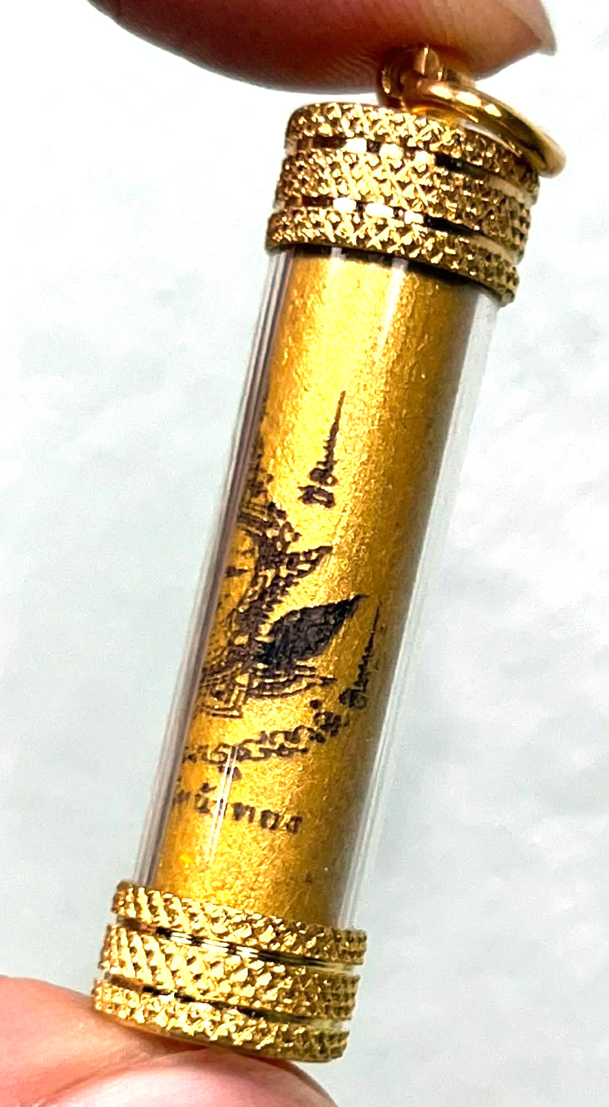 ✨ Takrut Phra Lak Na Thong (Golden Face Lakshmi) - Wood & Gold Micron Case: Luang Phor Mian, Wat Chaniang Wanaram – Ultimate High-Class Charm & Luck