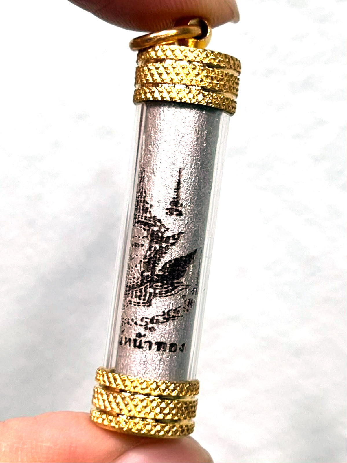 ✨ Takrut Phra Lak Na Thong (Golden Face Lakshmi) - Wood & Gold Micron Case: Luang Phor Mian, Wat Chaniang Wanaram – Ultimate High-Class Charm & Luck