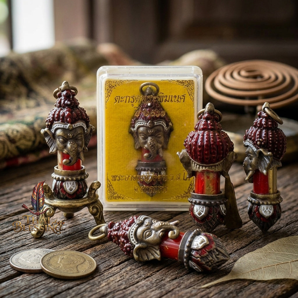 🔱 Takrut Phra Phikhanet (Embedded with Sacred Si Phueng & Yantra Plate): The Sovereign Destroyer of Obstacles & Grand Bestower of Success – The Ultimate Galactic Intelligence Matrix for Flawless Business Scaling & Omnipotent Trade Prosperity!
