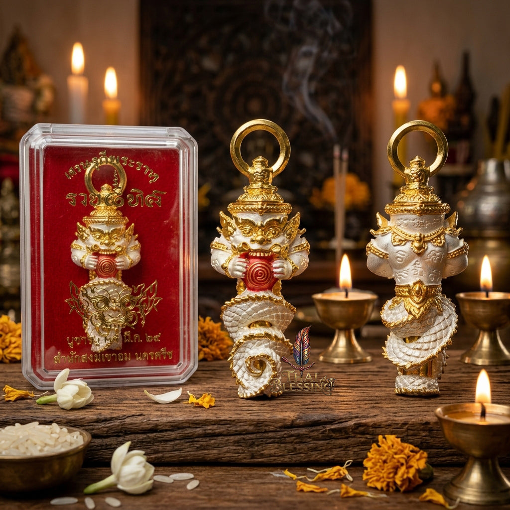 🔱 Takrut Phra Rahu Ruai 8 Thit – The Sovereign of Universal Abundance – Samnaksong Sumon Pracha Khiri Santi Tham (2569) – The Ultimate Shield of Protection and Magnet for 8-Directional Wealth!