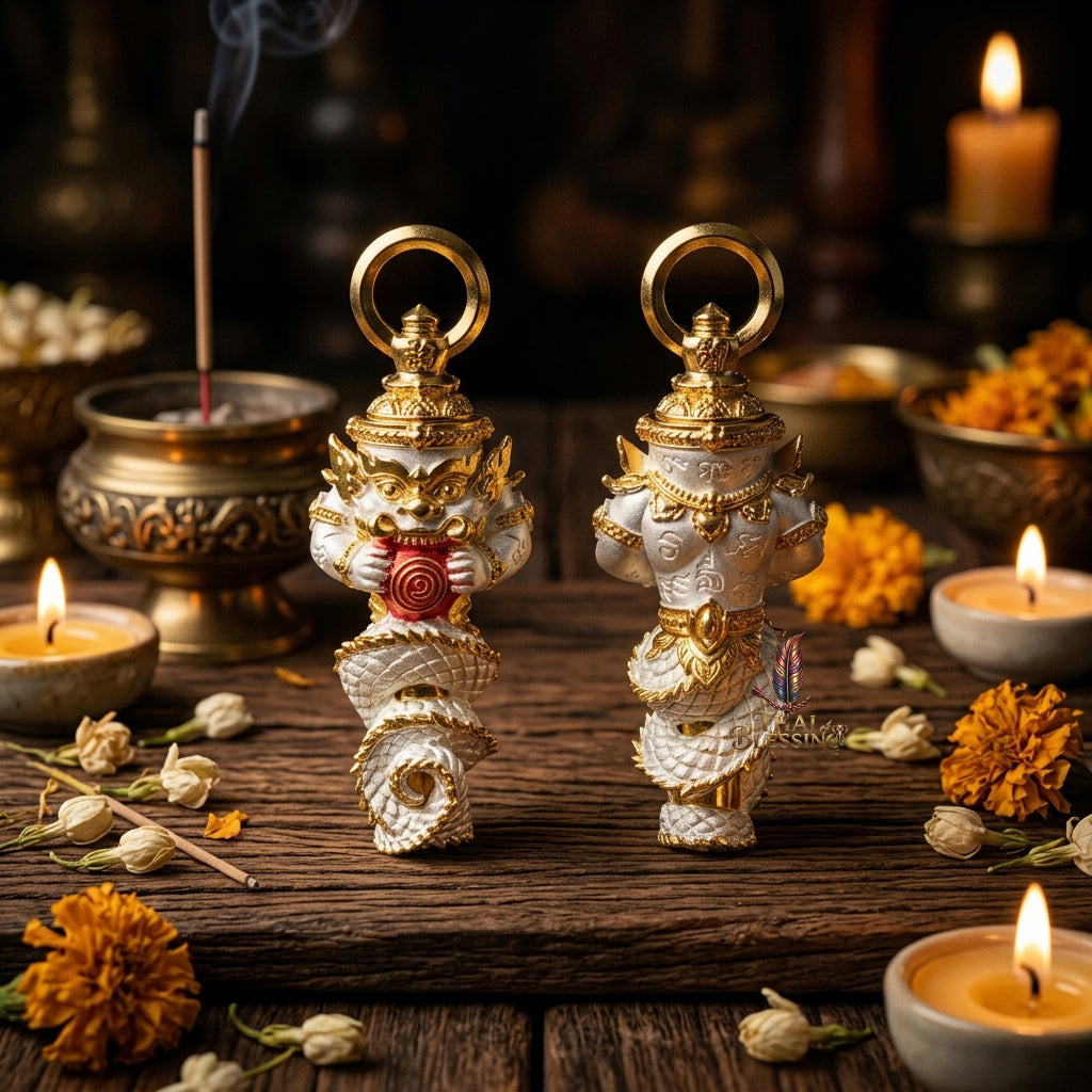 🔱 Takrut Phra Rahu Ruai 8 Thit – The Sovereign of Universal Abundance – Samnaksong Sumon Pracha Khiri Santi Tham (2569) – The Ultimate Shield of Protection and Magnet for 8-Directional Wealth!