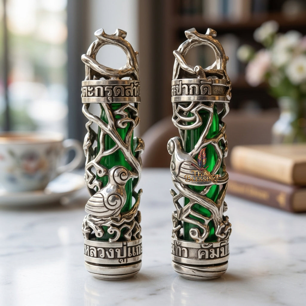 🕊️ Takrut Sarika Pak Dee – The Sovereign of Golden Speech & Elite Attraction – Alpaca Silver "Yod Maha Saney" Edition – The Ultimate Tool for Persuasive Success, Infinite Wealth, and Magnetic Charisma!