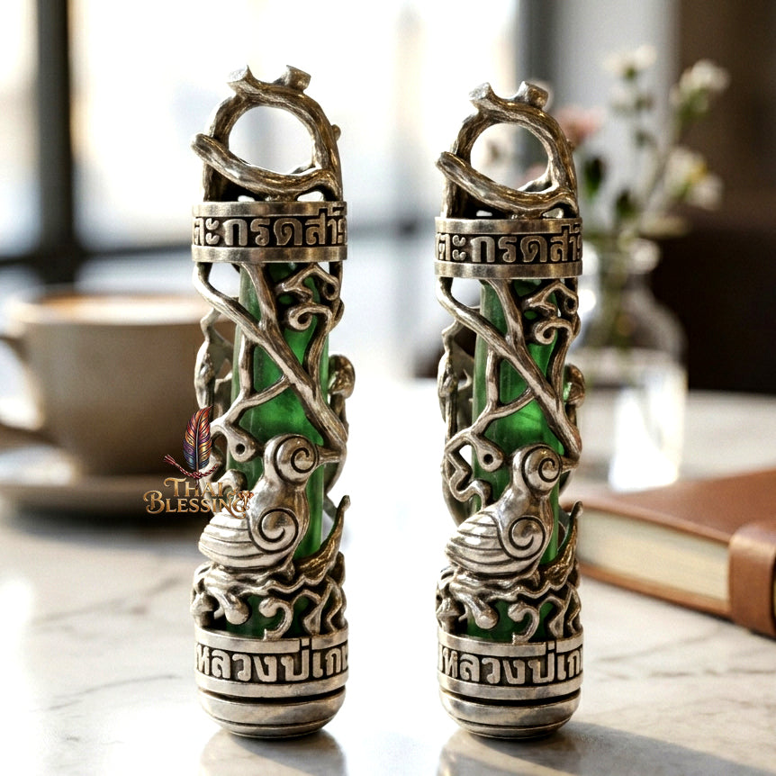 🕊️ Takrut Sarika Pak Dee – The Sovereign of Golden Speech & Elite Attraction – Alpaca Silver "Yod Maha Saney" Edition – The Ultimate Tool for Persuasive Success, Infinite Wealth, and Magnetic Charisma!