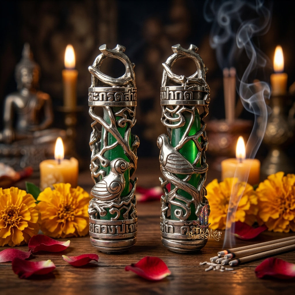 🕊️ Takrut Sarika Pak Dee – The Sovereign of Golden Speech & Elite Attraction – Alpaca Silver "Yod Maha Saney" Edition – The Ultimate Tool for Persuasive Success, Infinite Wealth, and Magnetic Charisma!