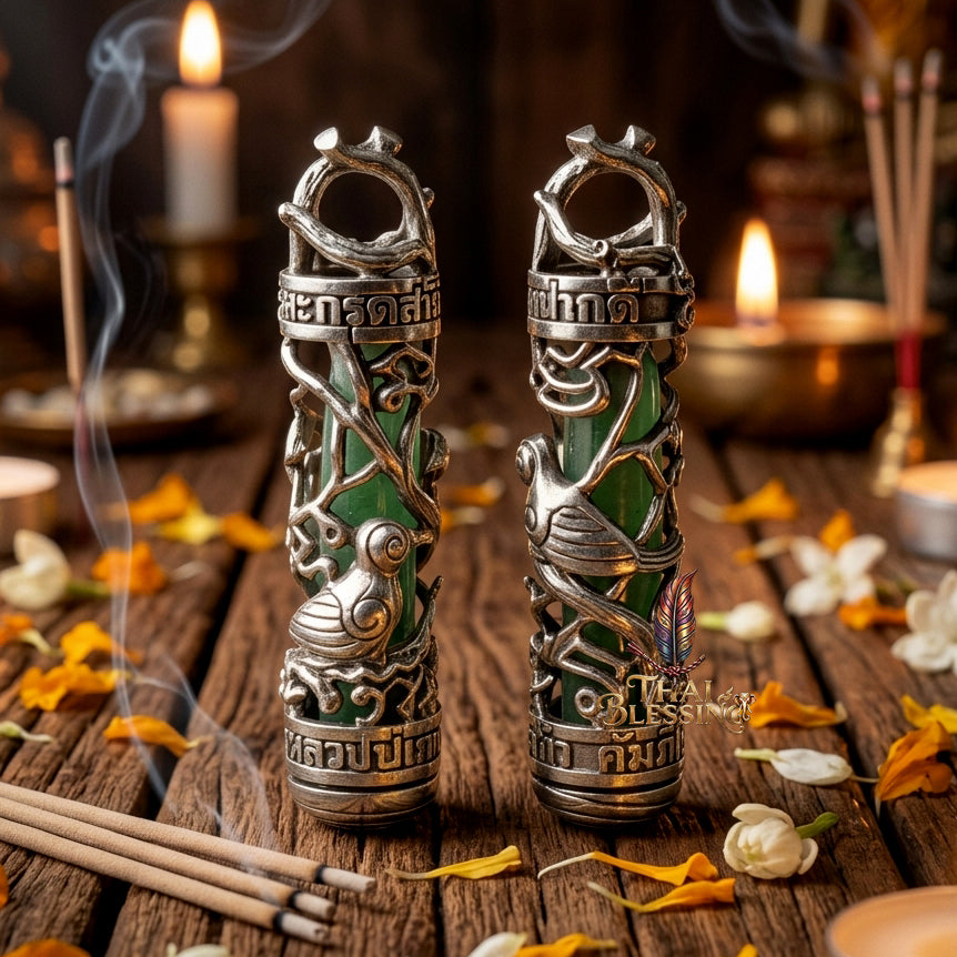 🕊️ Takrut Sarika Pak Dee – The Sovereign of Golden Speech & Elite Attraction – Alpaca Silver "Yod Maha Saney" Edition – The Ultimate Tool for Persuasive Success, Infinite Wealth, and Magnetic Charisma!