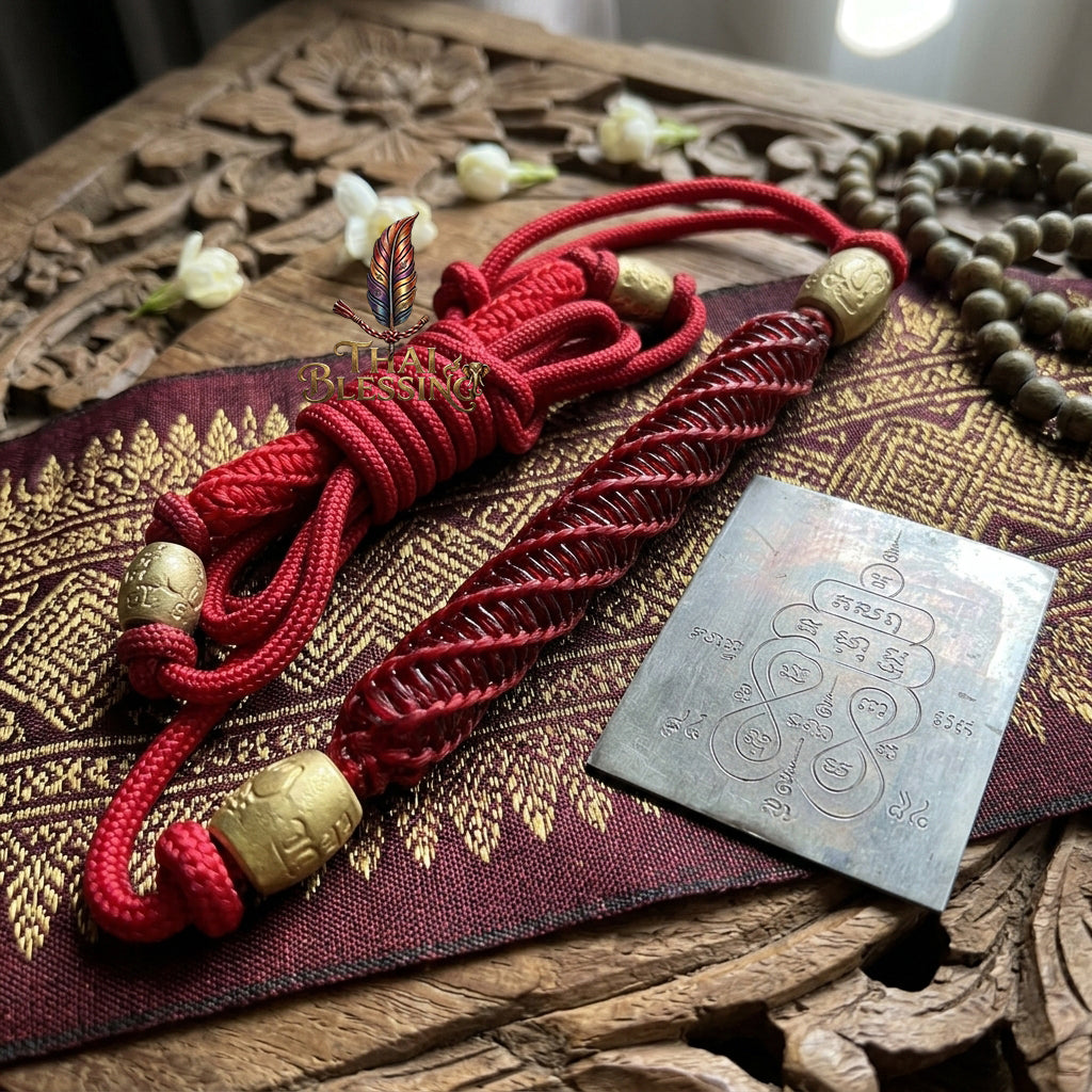 🔱 Takrut Thon Maha Kan (Red Waist-Belt Edition): The Sovereign Armor of Absolute Protection – Ajarn Plien Hatyanon – The Ultimate Alchemical Engine for Unshakable Power & Commercial Triumph!