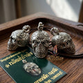 🔱 Takrut & Pendant Hua Kaholok Thong Kham "Sap Mangkang": The Sovereign Skull of Golden Truth – Phra Ajarn Lek (Wat Tham Khao Noi) – The Ultimate Occult Catalyst for Infinite Wealth, Absolute Authority & Hypnotic Fascination! Silver Plus