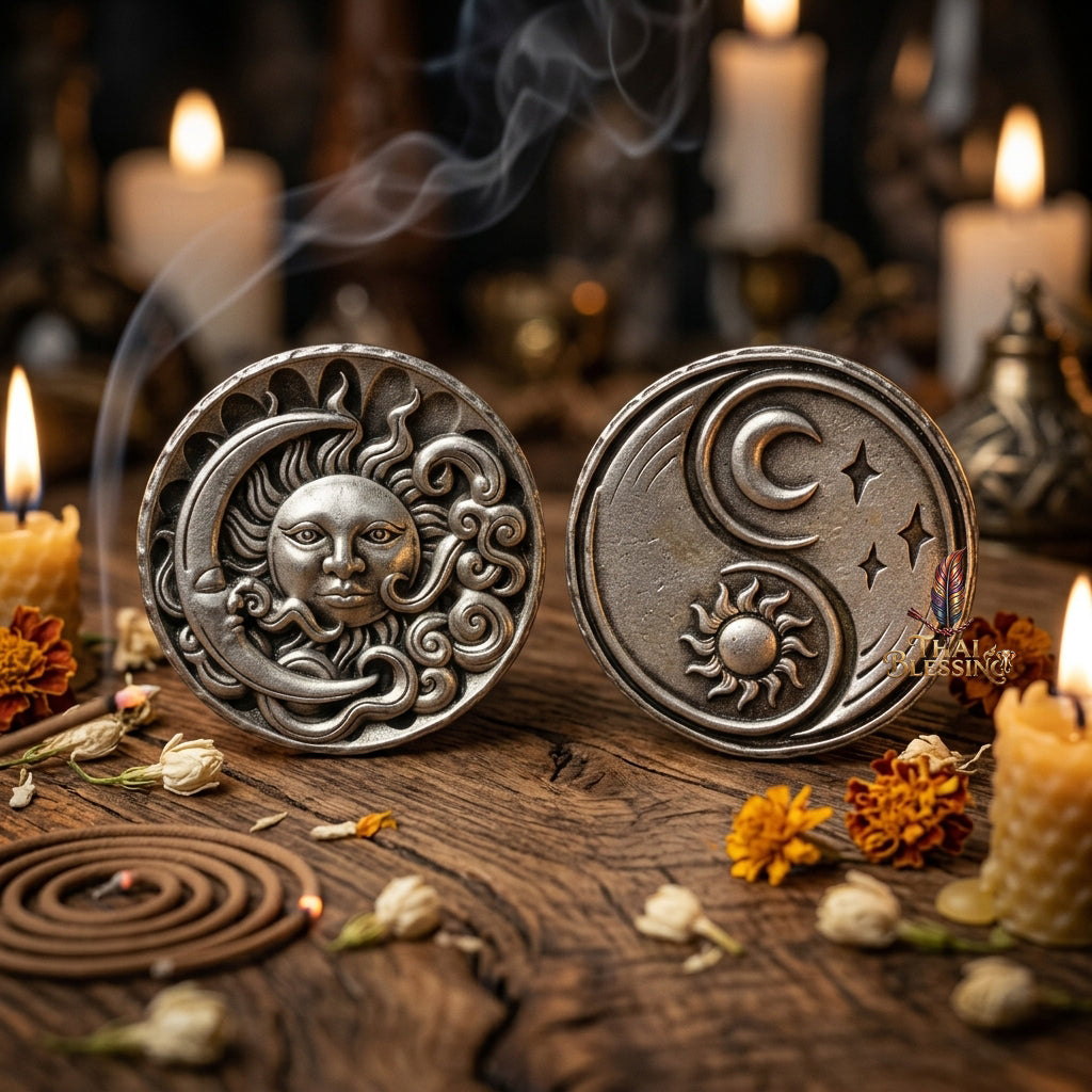 🌞🌙 Tawan Um Chan – The Sun Embracing The Moon – Satin Samlit Edition – Luang Pu Phorn, Wat Khlong Men (2567) – The Ultimate Alchemy of Infinite Attraction, Celestial Balance, and Supreme Wealth!